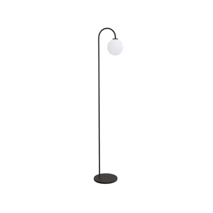Herstal Ballon Golvlampa, Svart/Opal glas