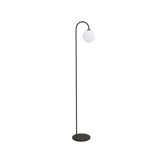 Herstal Ballon Golvlampa, Svart/Opal glas