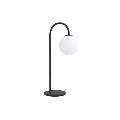 Herstal Ballon Bordslampa, Svart/Opal glas