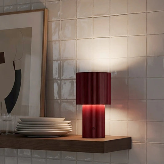 Herstal Iluma Bordslampa Portabel, Röd