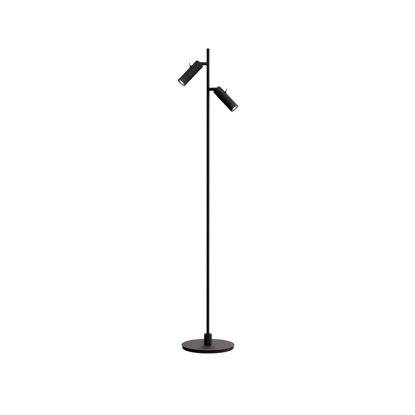Herstal Pipeline Golvlampa Dubbel, Mattsvart