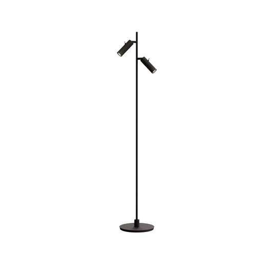 Herstal Pipeline Golvlampa Dubbel, Mattsvart