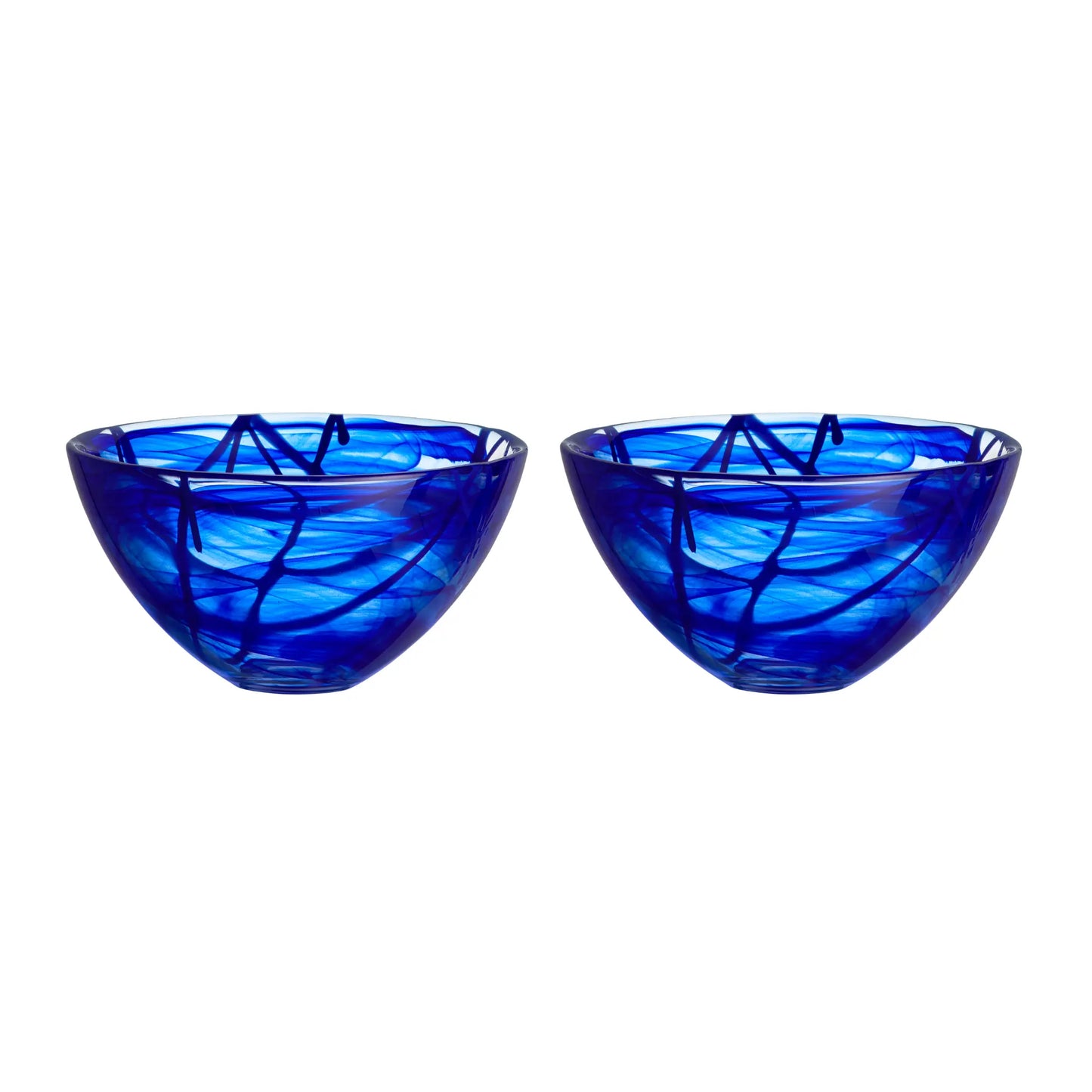 Kosta Boda Contrast Skål 2-Pack 23 cm, Blå