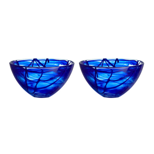 Kosta Boda Contrast Skål 2-Pack 23 cm, Blå