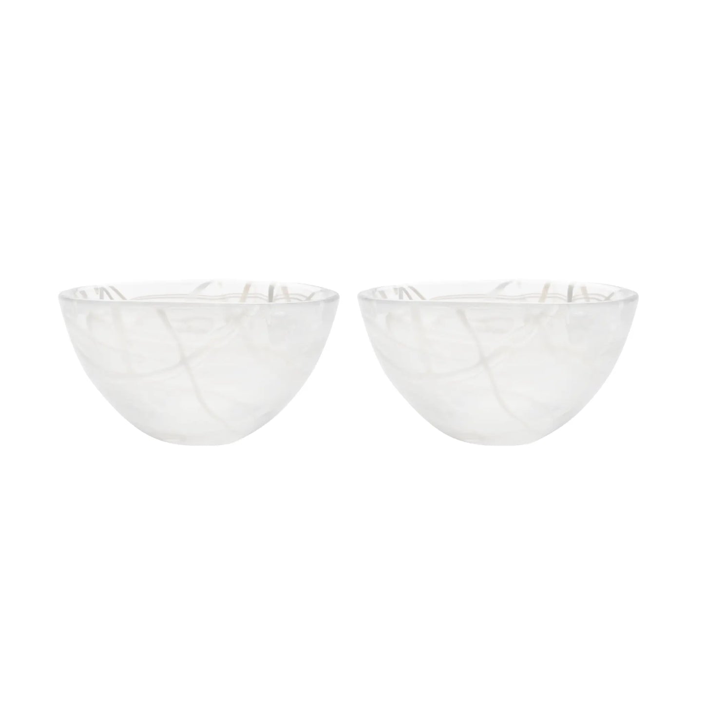 Kosta Boda Contrast Skål 2-Pack 16 cm, Vit