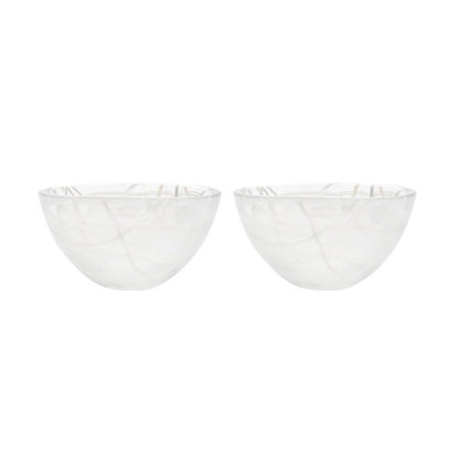 Kosta Boda Contrast Skål 2-Pack 16 cm, Vit