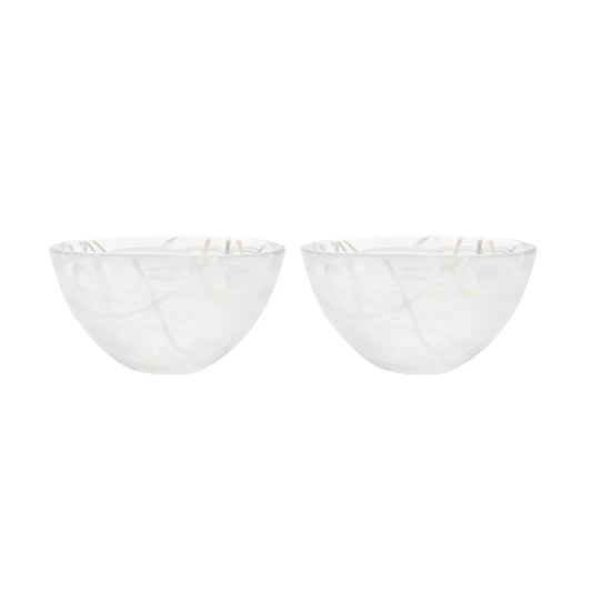 Kosta Boda Contrast Skål 2-Pack 16 cm, Vit