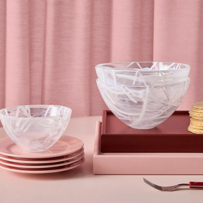 Kosta Boda Contrast Skål 2-Pack 16 cm, Vit