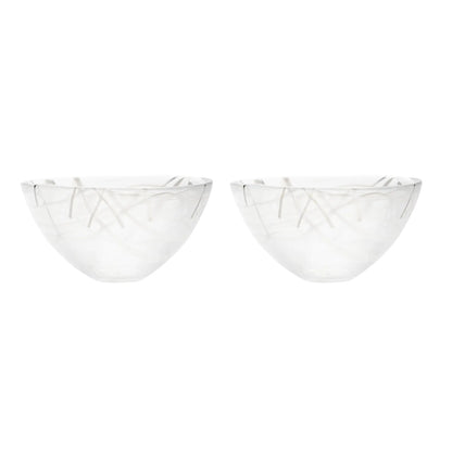 Kosta Boda Contrast Skål 2-Pack 23 cm, Vit