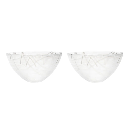 Kosta Boda Contrast Skål 2-Pack 23 cm, Vit