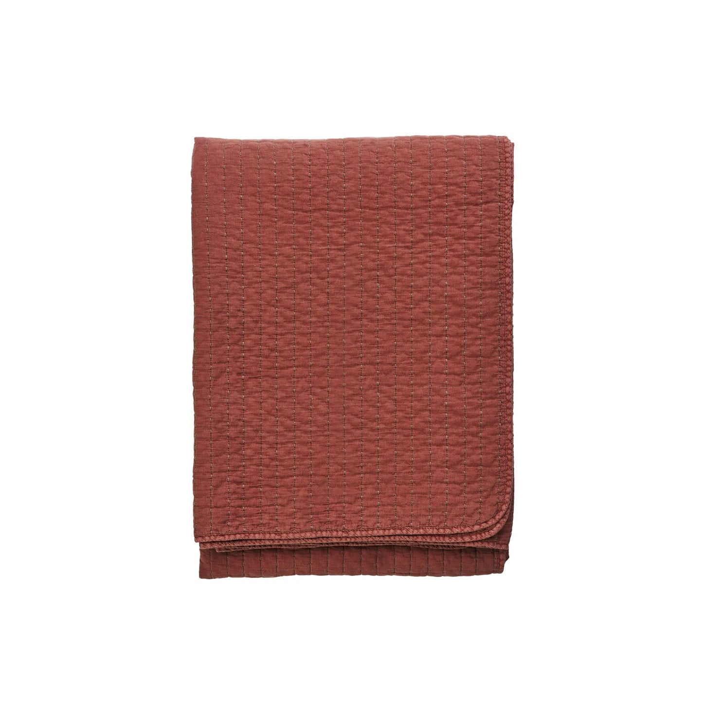 Madam Stoltz Quiltat Sängöverkast, Brick/brun