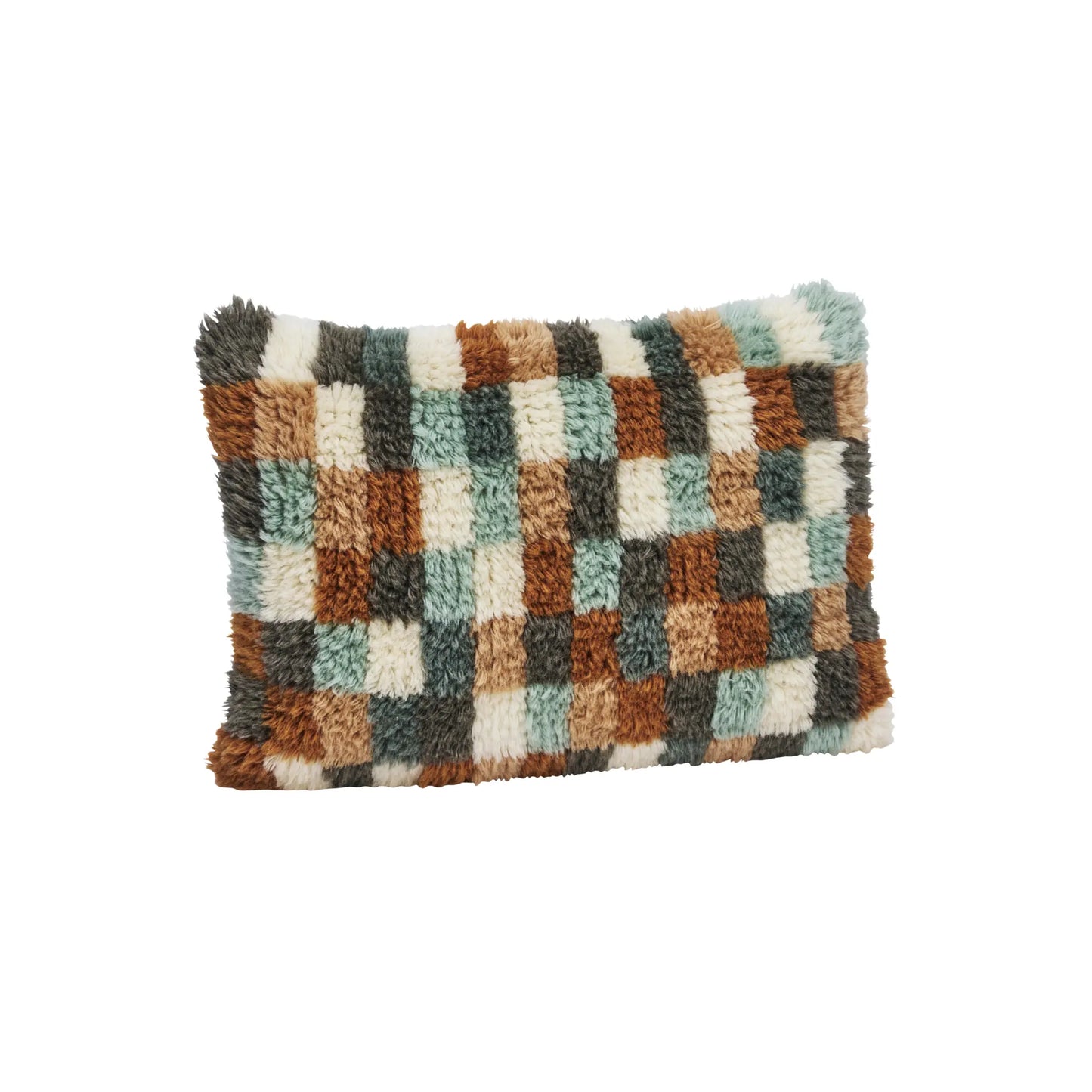 Madam Stoltz Kuddfodral Handvävd 2-Pack, Dusty Blue/burnt Orange/aqua