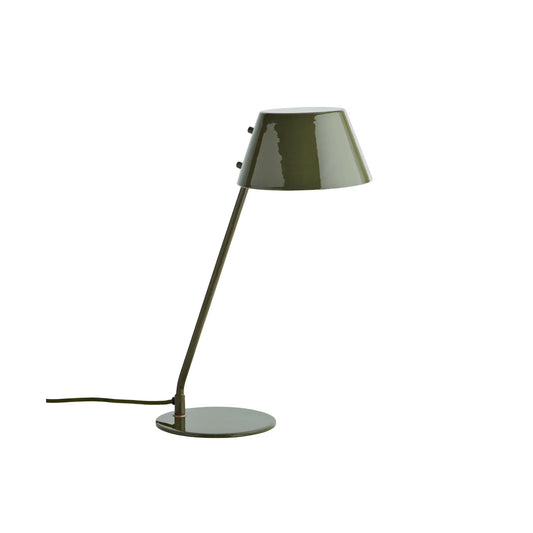Madam Stoltz Enamel Bordslampa, Mörkgrön