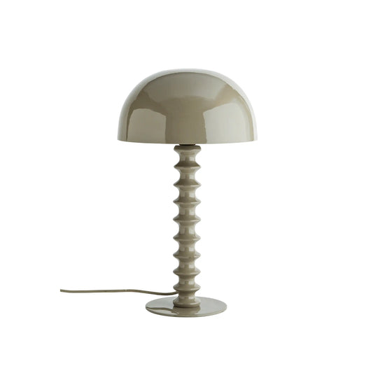 Madam Stoltz Enamel Bordslampa, Taupe