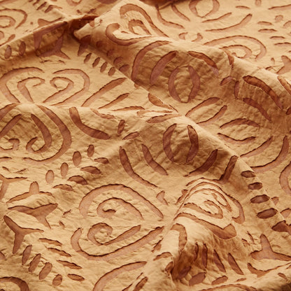Madam Stoltz Cutwork Överkast, Burned Orange