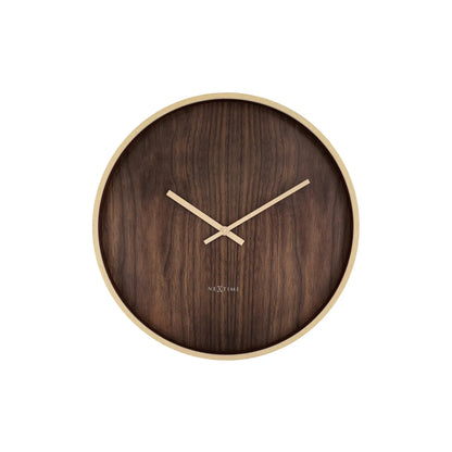 NeXtime Oslo L Väggklocka 50 cm, Brun