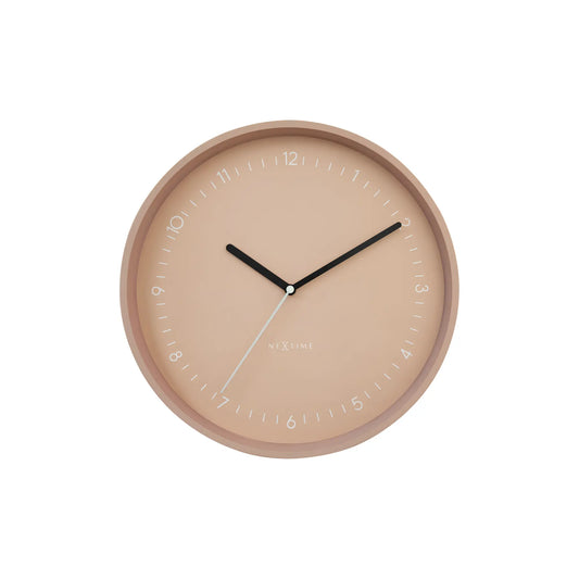 NeXtime Berlin Väggklocka Ø30 cm, Rosa