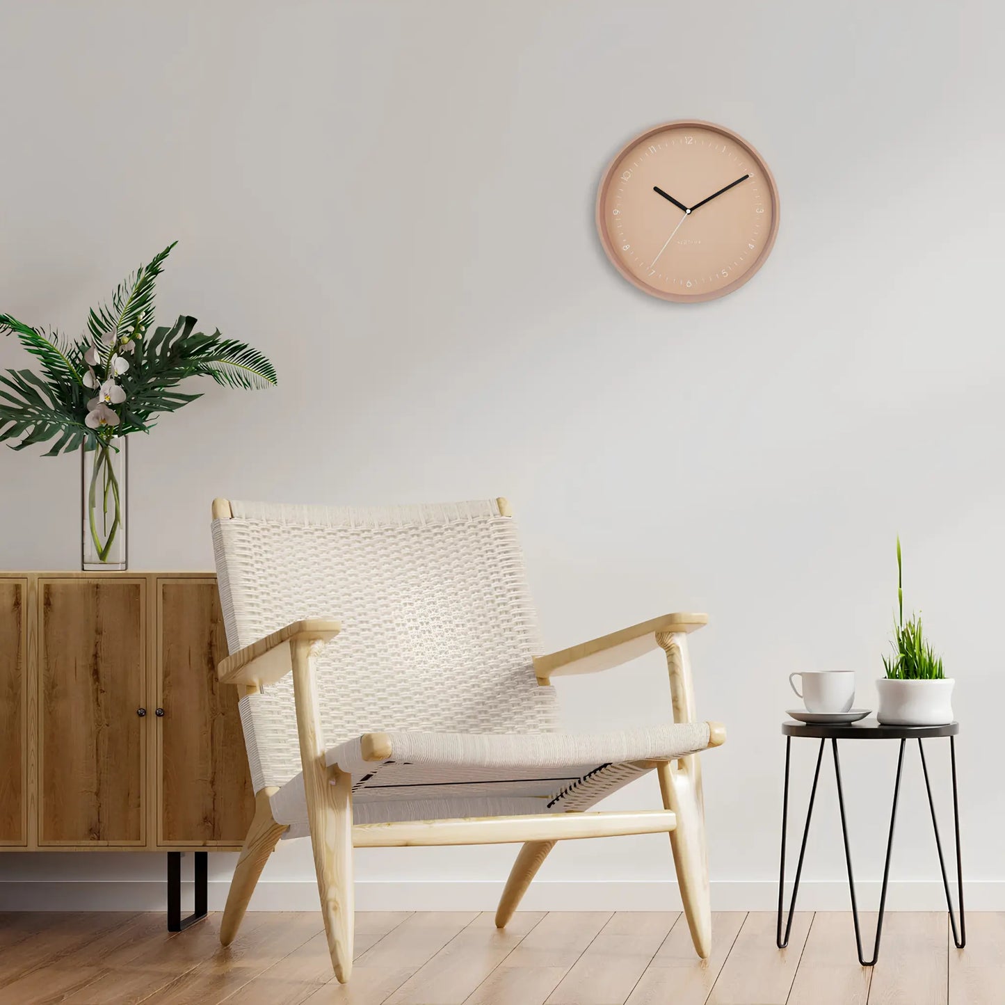 NeXtime Berlin Väggklocka Ø30 cm, Rosa