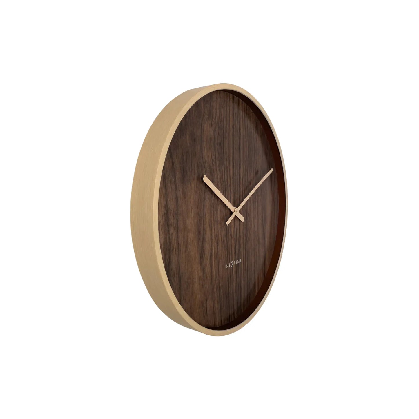 NeXtime Oslo L Väggklocka 50 cm, Brun