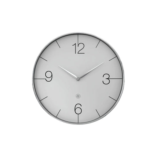 NeXtime Finesse L Nxt Väggklocka 51 cm Krom/Grå