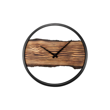 NeXtime Forest L Väggklocka Ø45 cm Trä/, Svart