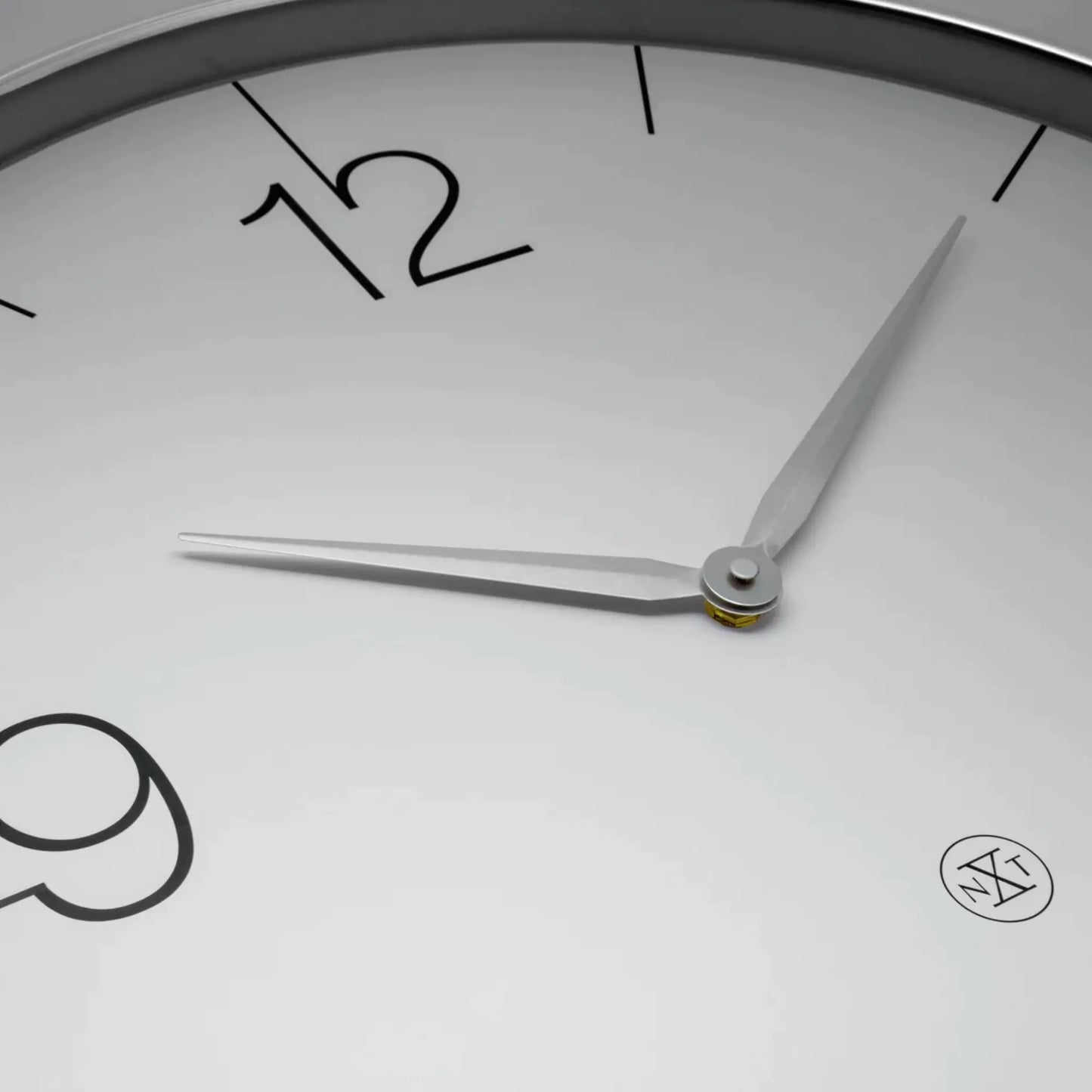 NeXtime Finesse L Nxt Väggklocka 51 cm Krom/Grå