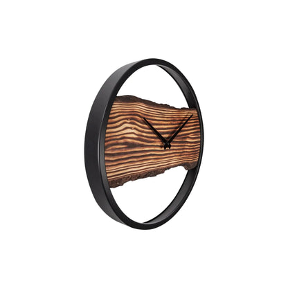NeXtime Forest L Väggklocka Ø45 cm Trä/, Svart