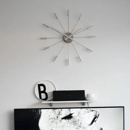 NeXtime Plug Inn Väggklocka 58 cm, Silver