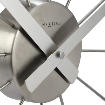 NeXtime Plug Inn Väggklocka 58 cm, Silver