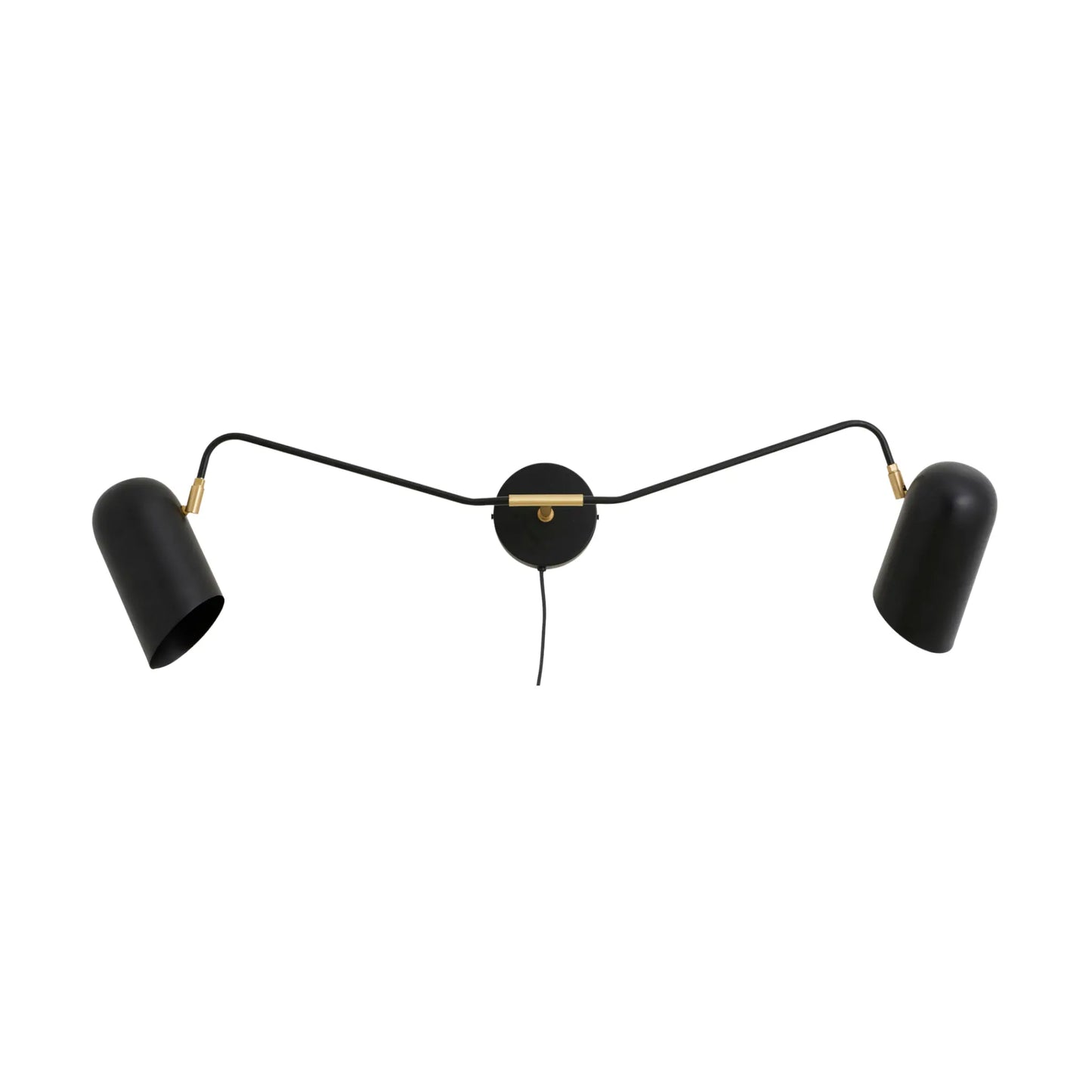 Nordal Eris Vägglampa 2 Armar, Svart