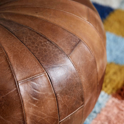 Nordal Rugby Puff Rund, Brun