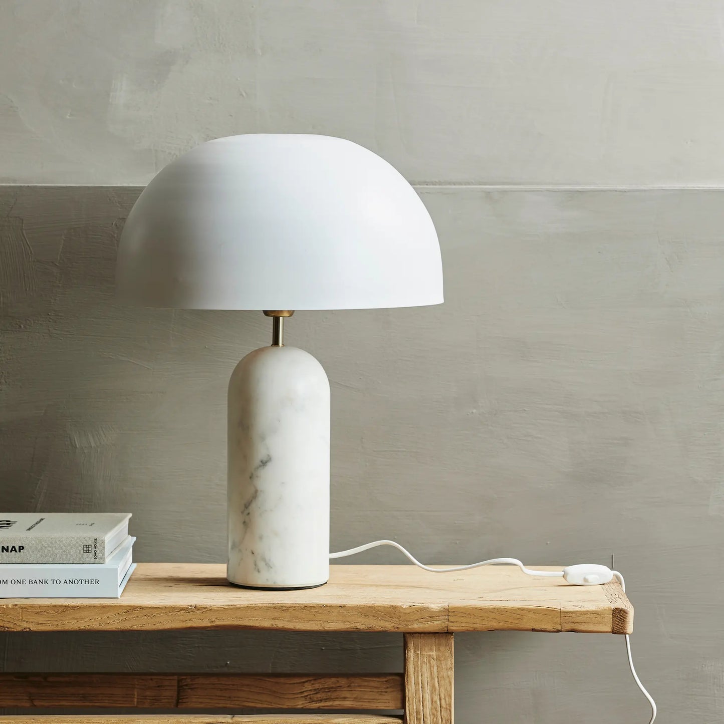 Nordal Atlas Bordslampa Marmor, Vit
