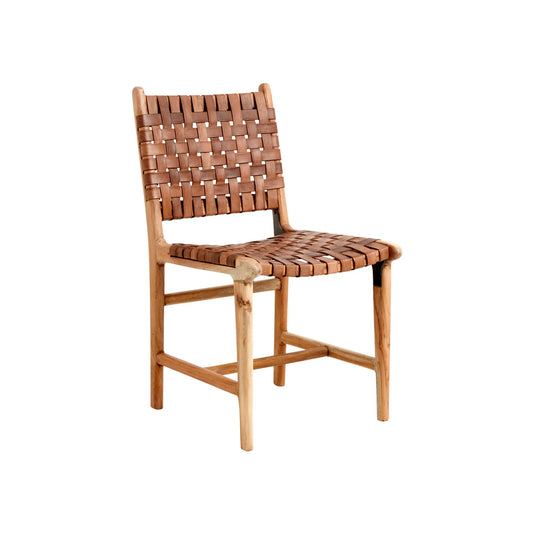 Nordal Aya Matstol Läder 2-Pack, Brun