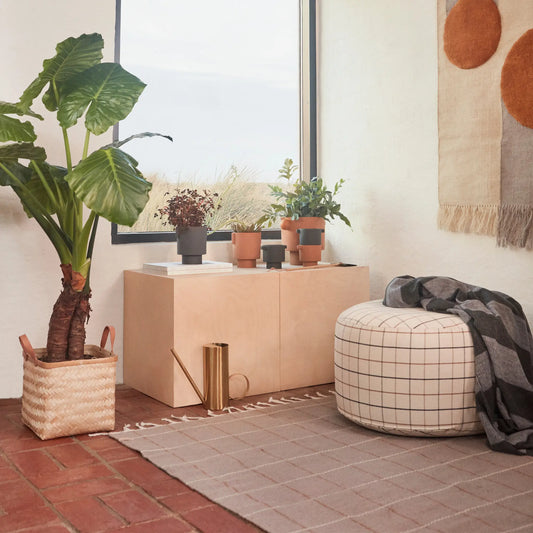 Oyoy Living Grid Puff Stor, Offwhite