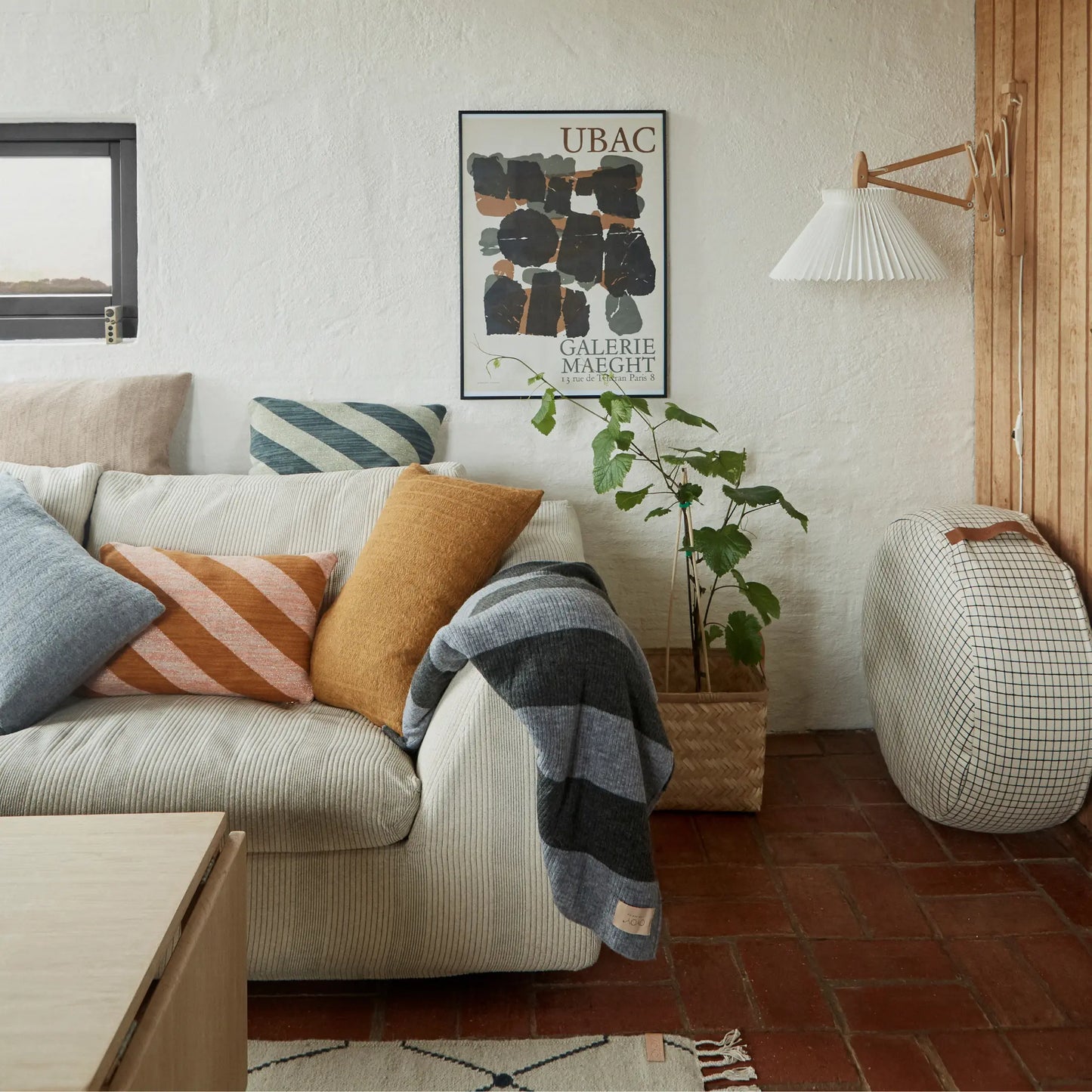 Oyoy Living Grid Puff Stor, Offwhite