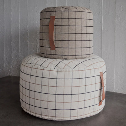Oyoy Living Grid Puff Stor, Offwhite