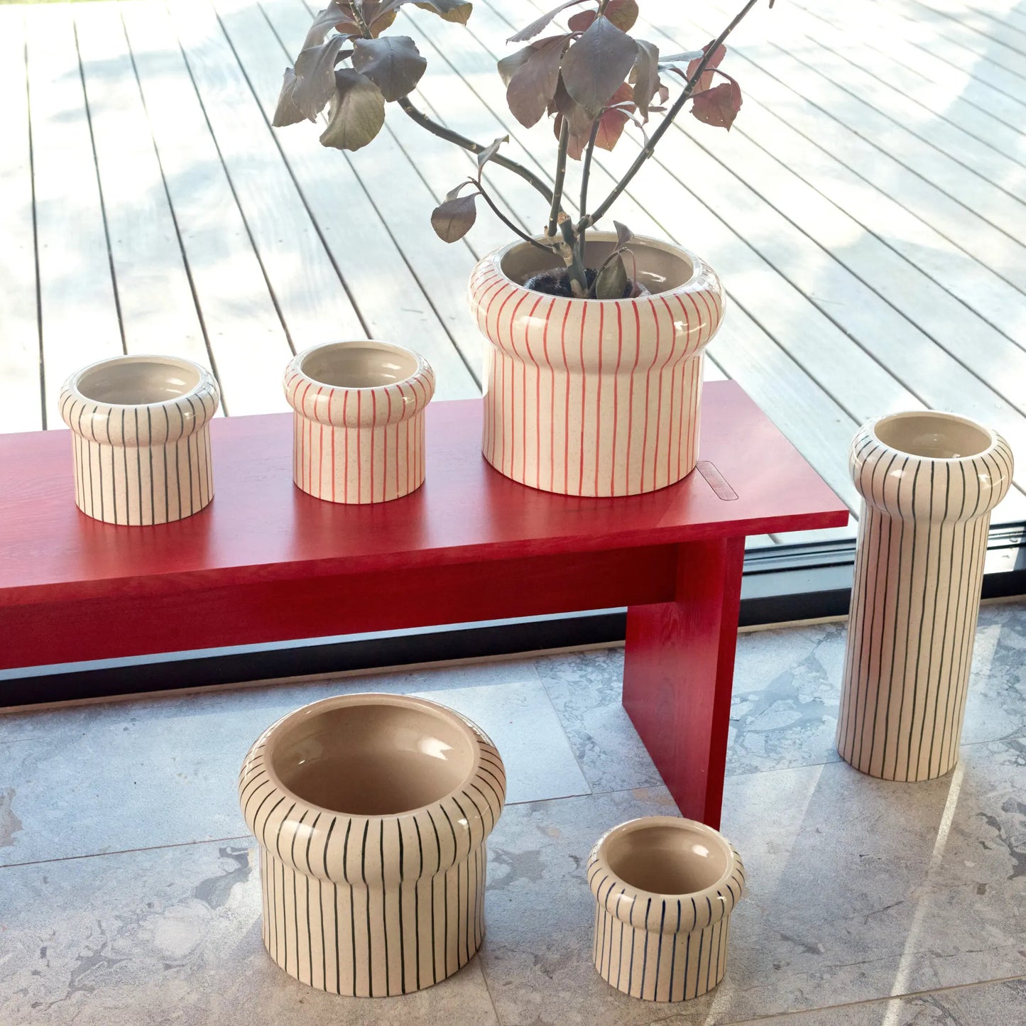 Oyoy Living Kotai Bänk, Cherry Red