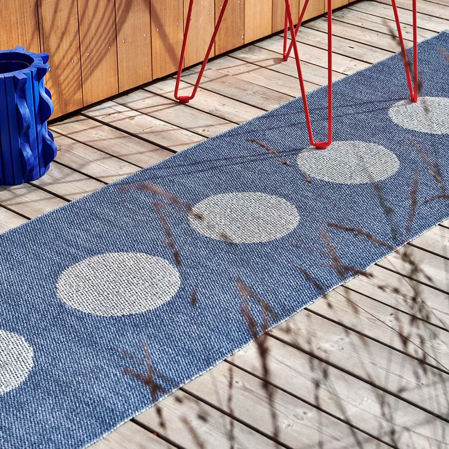 Pappelina Vera Pop Matta 70x200 cm, River Blue