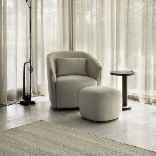 Quax Gomi Gungfåtölj med snurrfunktion, Mohair Beige