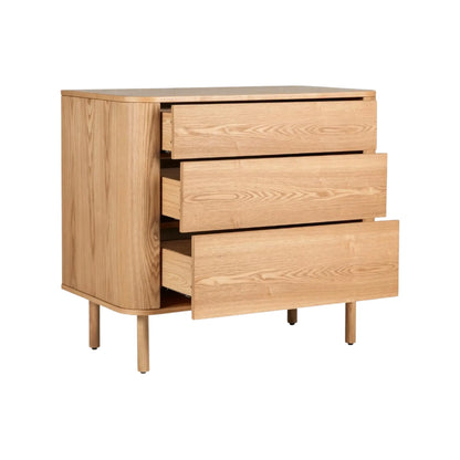 Quax Yume Byrå 3 Lådor, Natural Ash