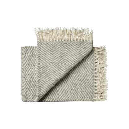 Silkeborg Uldspinderi Fanø Ullpläd 140x240 cm, Light Nordic Grey