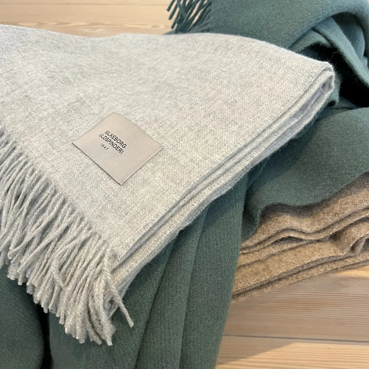Silkeborg Uldspinderi Arequipa Pläd 130x200 cm, Light Grey