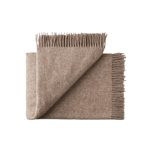 Silkeborg Uldspinderi Season Ullpläd 130x200 cm, Latte Beige
