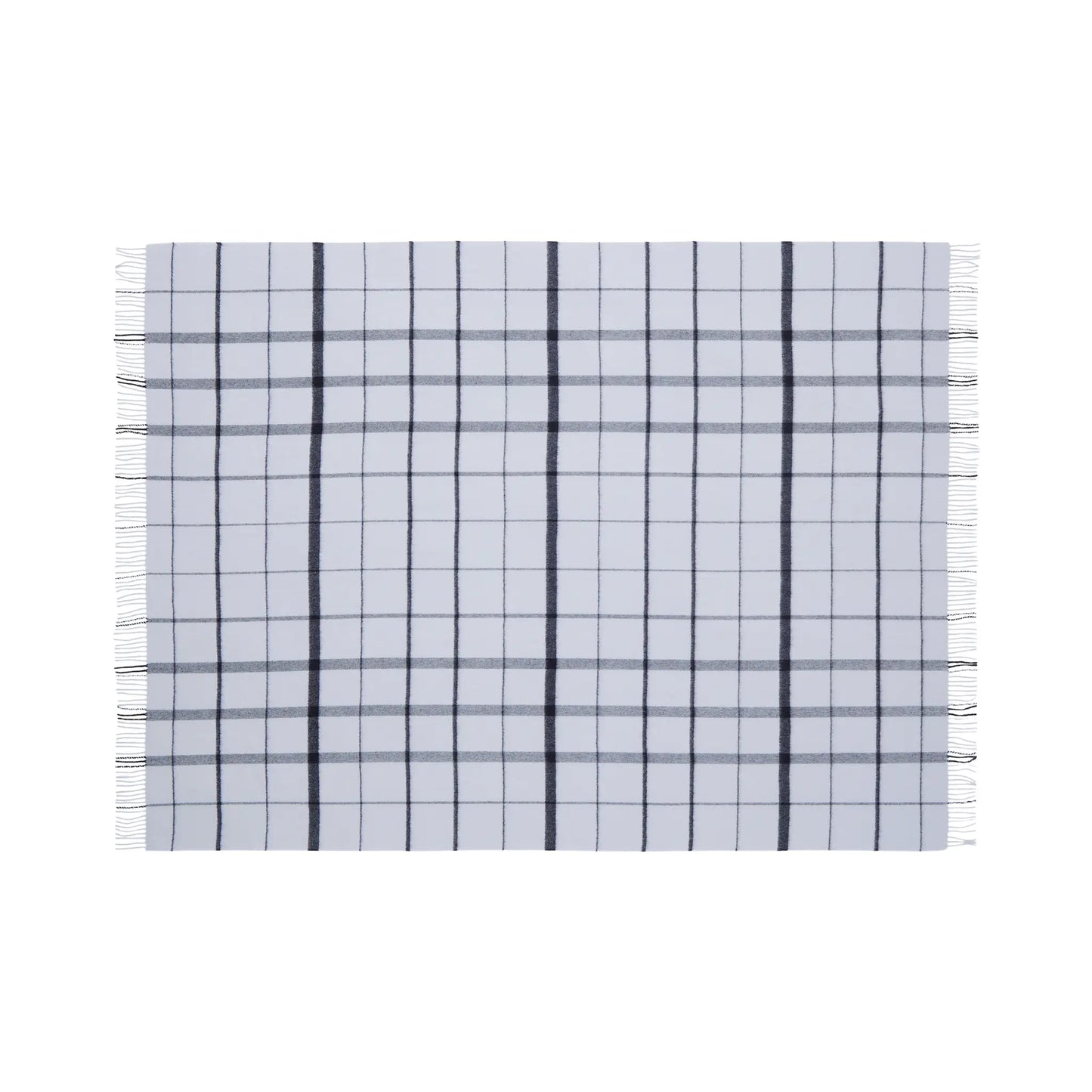 Silkeborg Uldspinderi Warp and Weft Ullpläd 130x190 cm, Stable - Concrete/Midnight