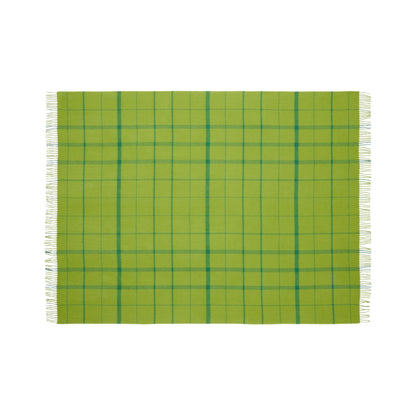 Silkeborg Uldspinderi Warp and Weft Ullpläd 130x190 cm, Sprout - Lime/Grass