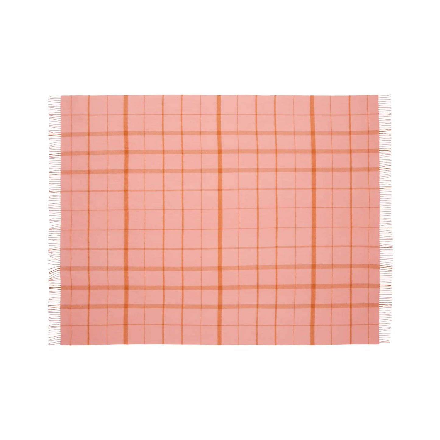 Silkeborg Uldspinderi Warp and Weft Ullpläd 130x190 cm, Love - Coral/Amber