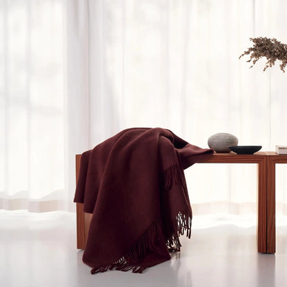 Silkeborg Uldspinderi Season Ullpläd 130x200 cm, Beetroot