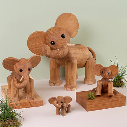 Spring Copenhagen Tembo Elefant Trädekoration 41 cm, Ek