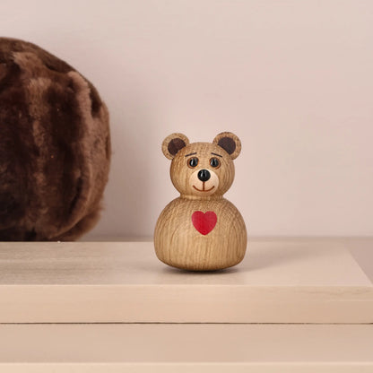 Spring Copenhagen Mini Teddy Teddybjörn Trädekoration 7 cm, Ek