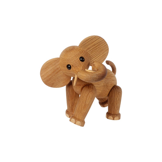 Spring Copenhagen Ollie Elefant Trädekoration 15 cm, Ek/Lönn